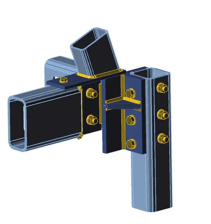 Beams to existing beams and extreme offset columns -3D-1