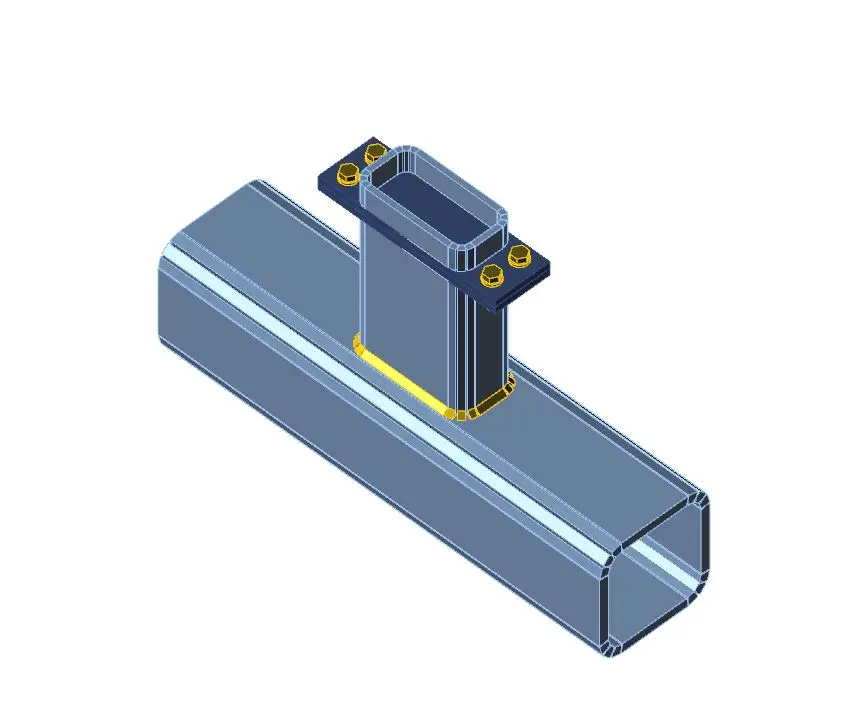 Hollow sections steel connection